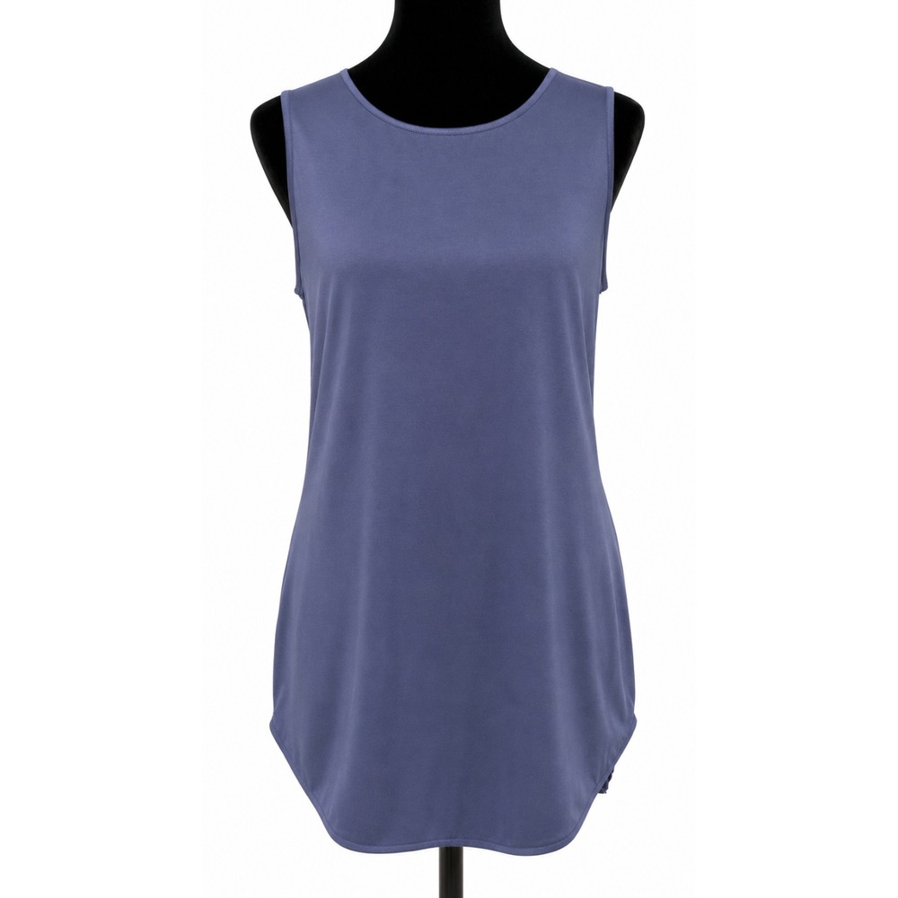 Tangerine Womens Athletic Tank‎ Top Small Blue Camo Hi-Lo Hem Scoop Neck